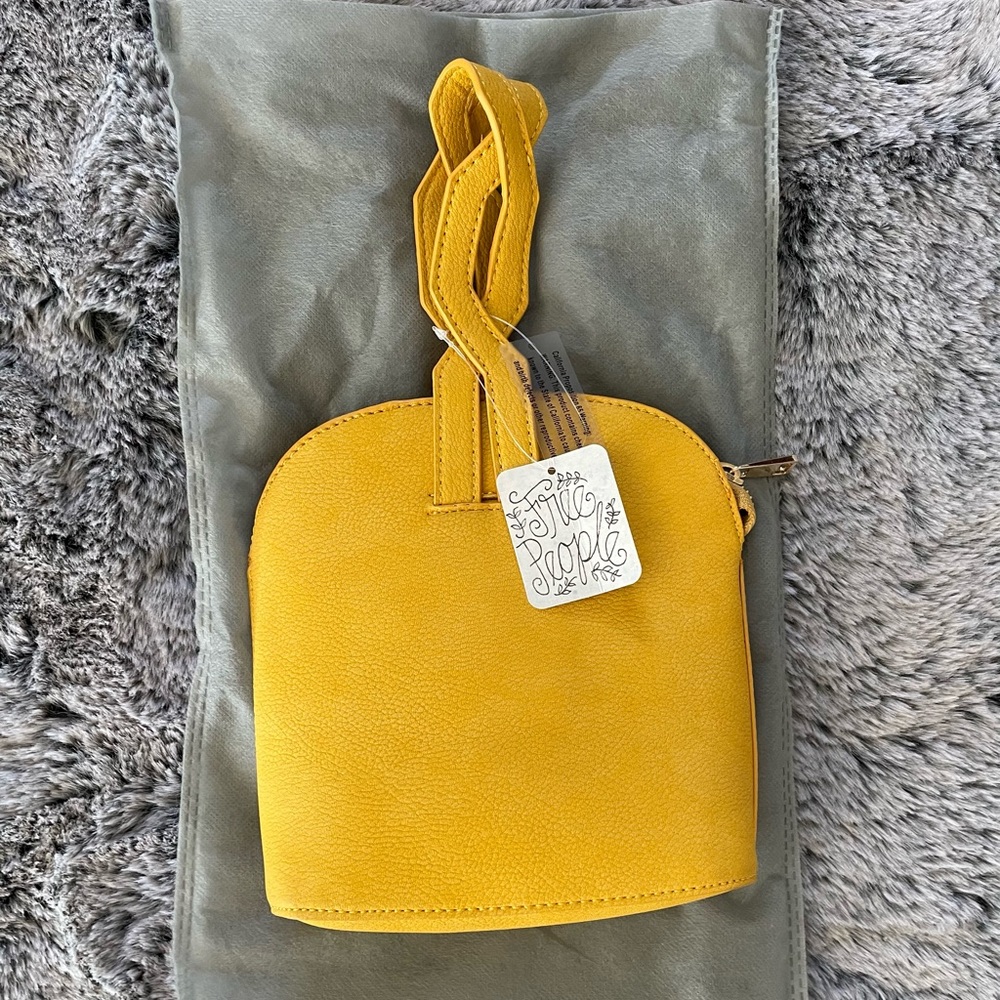 Free People Gold Small Bucket Bag *BNWT